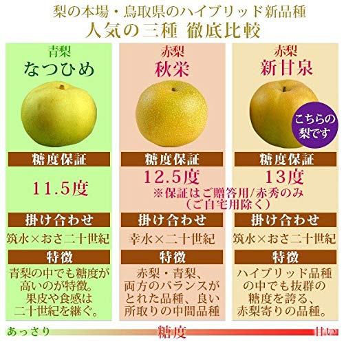 Amazon.co.jp: 鳥取産 梨 品種「新甘泉」秀品 5kg箱入 数量は14玉～18